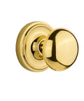 Classic Rosette And New York Round Door Knob Set For Large Doors With Old School Retro Vibe Vintage Style Door Hardware