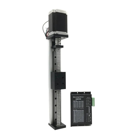 Premium Heavy Duty Cnc Ball Screw Slide Table Motor Kit with DM556 driver and Nema compatibility on a linear guide rail.