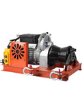 Compact Portable Electric Winch Puller Machine For Small Garden Maintenance And Light Lifting Tasks With Robust 2 Ton Capacity And Easy Setup Design Made For Tough Jobs, showcasing side view of motor and frame.