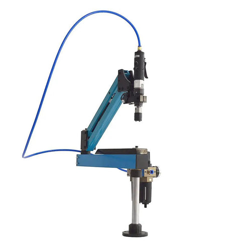 Beefed Up M3 To M12 Pneumatic Vertical Tapping Machine with aluminum alloy build for quick metal holes, low noise, double torque protection