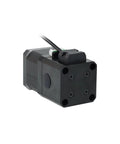 Side-angle view of black 42HS48 stepper motor, 12V, 4-lead, 48mm length, NEMA17 size