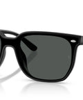 RB4466D Shield Sunglasses Black Dark Grey 47mm Wide Fit For Large Faces With Futuristic Single Shield Lens Dope Look And All Day Comfort