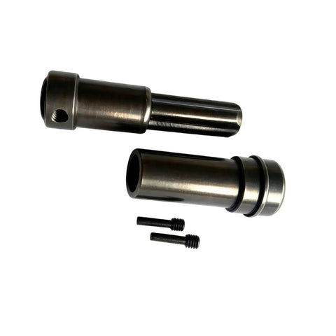 Pro Grade Hardened Steel Center Front Driveshafts For Traxxas UDR 8556 Unlimited Desert Racer showing steel shafts and screws