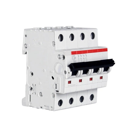Rock Solid Miniature Circuit Breaker Switch With Din Rail Mount For Electrical Panels, four pole design for safe home wiring upgrades.