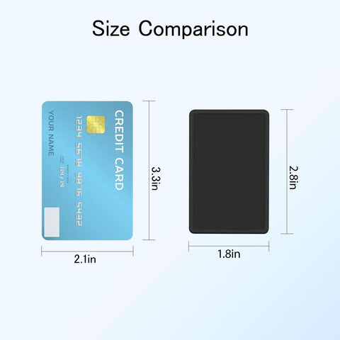 Size comparison of 8 Pack Small ABS Plastic Project Box Electrical Enclosure with credit card for power electronics, black case