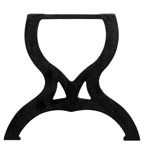 Front view of one piece of Sturdy Cast Iron Coffee Table Legs For DIY Projects Two Pack Vintage Metal Feet For Home Decor And Furniture Hardware