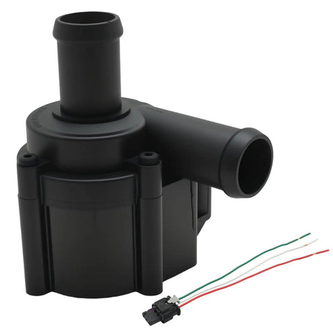 Auxiliary Engine Cooling Water Pump For Audi A6 A7 A8 Q5 RS7 S6 S7 S8, 3 pin wiring, black plastic, direct swap.