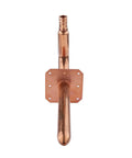 Pack Of 10 PEX Copper Stub Out Elbows With Wall Flange, 1/2 Inch Nominal, 8 Inch Length, Crimp Connection, Lead Free Copper