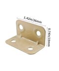Pro Grade 90 Degree L Brackets Built Tough For Furniture Assembly And No Hassle Quick Fixes heavy-duty metal fastener with dimensions.