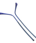Two Pairs Replacement Glasses Arms Lightweight Eyeglass Temples Easy To Install For Comfy Wear Compatible With Most Frames And Sunglasses For Quick Repairs And A Better Fit, blue metal eyeglass temples, side view.