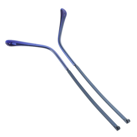 Two Pairs Replacement Glasses Arms Lightweight Eyeglass Temples Easy To Install For Comfy Wear Compatible With Most Frames And Sunglasses For Quick Repairs And A Better Fit, blue metal eyeglass temples, side view.