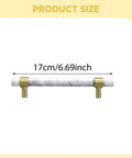 Marble Cabinet Handles For Mounting Drawer Pulls For Dressers Wardrobes Cabinets And Chests Of Drawers White 35x170mm