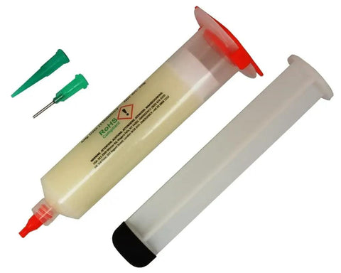 Smooth Flow Solder Flux No Clean Halogen Free 30cc Syringe For Leaded And Lead Free PCB Soldering Synthetic Flux with tips