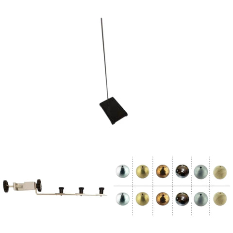 Ultimate Pendulum And Motion Study Kit With 25mm Drilled Balls Set, clamp, base, and support stand for physics experiments
