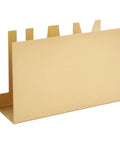 Sturdy Metal Desk Mail Organizer With Stylish Hollow Cutout For Bills, Letters And Papers Gold Finish Office Supplies Durable Iron Construction