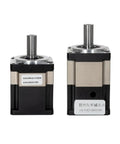 Nema17 Hps42 Planetary Gearbox Speed Reducer For Stepper Motors, square housing with 5mm shaft, side view, 20:1 ratio.