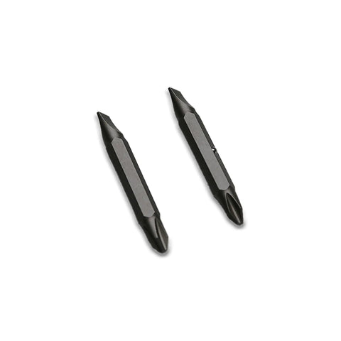 Two Piece Number Two Phillips And Quarter Inch Slotted Double End Bits For Eleven In One And Ten In One Klein Screwdriver Nut Driver Sets