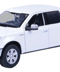Ford F 150 Lariat Crew Cab Die Cast Truck 1 24 Scale With Opening Doors And Detailed Interior White 79363WH Not Remote Control