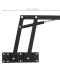Black steel hinge from Heavy Duty Spring Cupboard Door Hinges Set Pneumatic Folding Lid Support For Wood Cabinets And Wooden Boxes