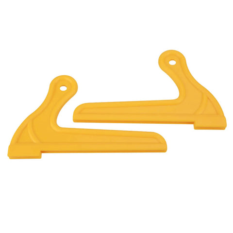 Keep Those Digits Safe Job Ready V Shaped Groove Abs Push Sticks 2 Pack Table Saw Router Jointer Shaper Tools in yellow.