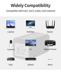 RJ45 Female To Female Ethernet Coupler In Line Patch Cord Extender Supports Cat7 Cat6 Cat5e Cat5 Networks Black 2 Pack compatibility