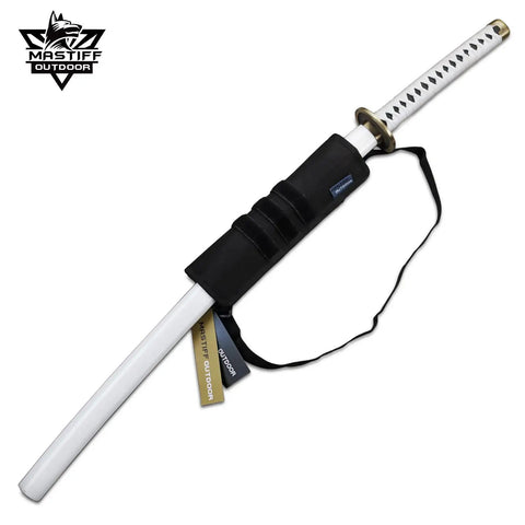 12 Inch Sword Frog Back Scabbard Sheath Made From Black Nylon Tactical Modular Loadout Gear with 30 Inch Adjustable Strap