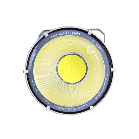 Hella Bright Outdoor Floodlight Delivering Serious Lumens And Rock Solid IP66 Waterproof Build Crafted From Heavy Duty Aluminum Alloy top view of round LED light
