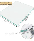 Glass sharpening plate for Scary Sharp system, 10-1/4 in by 11-13/16 in, 8 mm thick with anti-slip mat (Amazon)