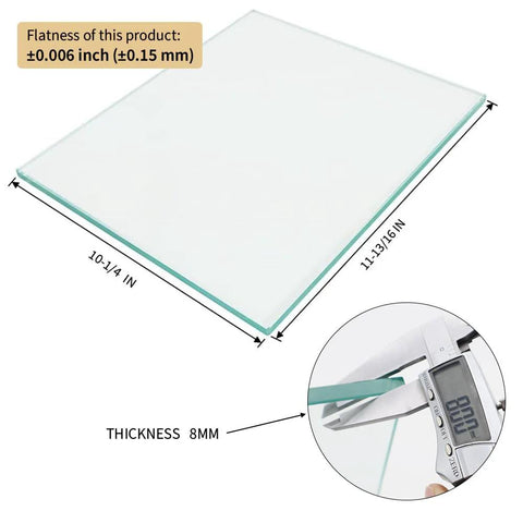 Glass sharpening plate for Scary Sharp system, 10-1/4 in by 11-13/16 in, 8 mm thick with anti-slip mat (Amazon)