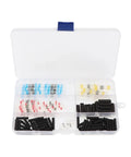 Super Cool 100 Piece Heat Shrink Insulated Soldering Tube Kit With Cable Crimp Connectors For Pro Electrical Work And DIY Repairs, case open