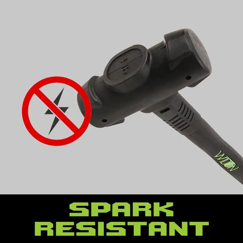 14 Inch Dead Blow Hammer With Beefy 3 Pound Head Spark Resistant No Slip Ergonomic Handle With Vulcanized Rubber Grip