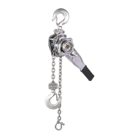 Heavy Duty 304 Stainless Steel Hand Chain Hoist That Is Super Lightweight And Built Like A Tank For Lifting Up To 3 Tons with lever and hook.