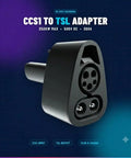 Plug And Go Ccs1 To Nacs Adapter For Tesla Model 3 And Model Y, side view showing charging port design and connectors.