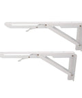 Heavy Duty Collapsible Shelf Brackets 2-Pack, Steel Wall Mount, Built to Last for RV and Boat, 90kg Load Capacity, 34cm Length, side view