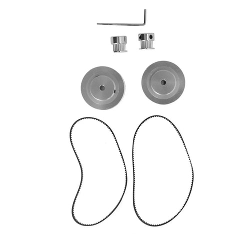 Premium Timing Belt Kit Upgrade Your 3D Printer Milling Machine Rig Featuring Strong Aluminum Build And Precision Keyed Bore Design For Smooth Power Transfer Non Slip Grip On Pulleys That Maximizes Efficiency Plus Energy Savings Performance Daily, aluminum pulleys and belts