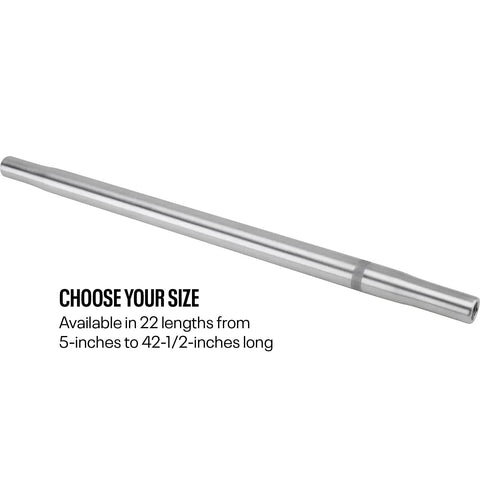 Swedged Panhard Radius Rod 14 Inch Length 3 8 24 Threads RH On One End And LH On The Other 6061 T6 Aluminum, angled view