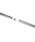 Top Shelf 21 Foot Telescoping Roof Snow Rake With 24 Inch Angled Blade And Shingle Guard Rollers Slick Aluminum Frame metal poles disassembled.