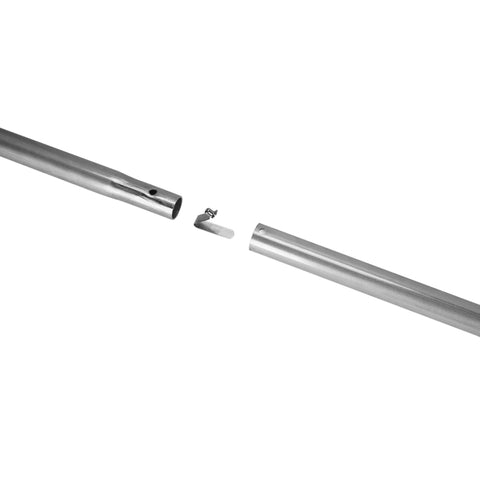 Top Shelf 21 Foot Telescoping Roof Snow Rake With 24 Inch Angled Blade And Shingle Guard Rollers Slick Aluminum Frame metal poles disassembled.
