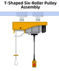 Pro Level Electric 6 Wheel Track Roller For 1 5/8 Metal Studs Quick Install Glide Mechanism with six-roller pulley assembly.