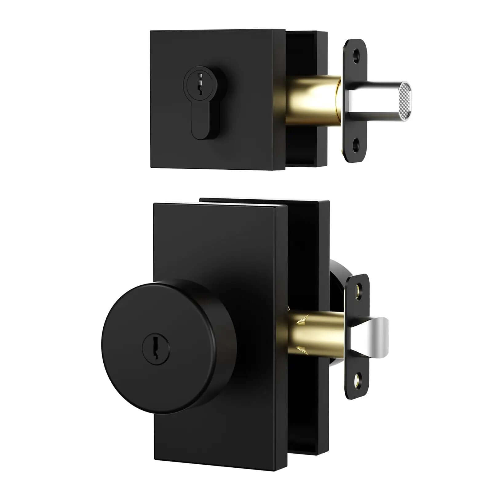 Matte Black Door Lock Set: Tough & Stylish, Easy Install ✓
