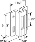 Extruded Aluminum Sliding Door Keeper For Hook Style Latch White Surface Mount Design Replacement Part For Viking Micron 1200 Series Doors Single Pack Durable Corrosion Resistant Hardware