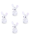 Rabbit Lampwork Glass Beads 10 Pcs Cute Bunny Spacer Beads for DIY jewelry making supplies, 25-28mm, 18-20mm, 1mm hole