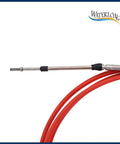 Throttle Control Cable 11.5 Feet 2 Pack Red Outboard Rotary Steering Cable For Most Single Station Boats Stainless Steel End With HDPE Liner