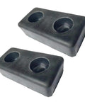 Two Pack Rubber Shock Absorbing Pads For Fitness Equipment Anti Slip Feet Bumpers For Gym And Weight Stacks Black 100x50x30mm