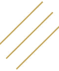 Kickass Gallery Rails For Shelves 3 Pack 15.7 Inch Aluminum Alloy Rods in gold color, ideal for securing items on shelves.