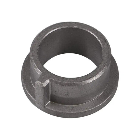 Fresh Stock Cylindrical Flanged Alloy Bushing M146545 M84271 Hella Strong Direct Swap For John Deere And Sabre Lawn Tractors And Utv Front Axle Two Pack - close-up view of bushing