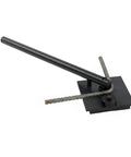 Heavy Duty Manual Rebar Bender, Portable Hand Held Steel Bar Bending Tool For 180 Degree Curve with metal rods in use.