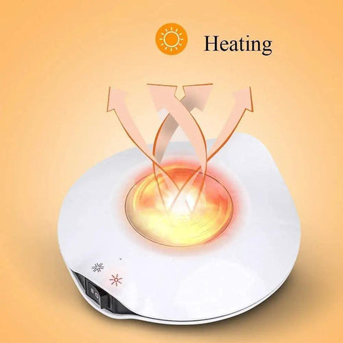 Smart Two In One Electric Cup Warmer And Rapid Beverage Chiller For Office Desk with heating function demonstration.