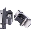 Self Centering CNC Vise for Milling Machine H77120 Precision Clamp with Disassemblable Steel Jaws 0.02mm Repeatability 130x77x65mm Size Heavy Duty Durable Wear Resistant Ideal Milling Fixture for Tight Tolerances, steel jaws shown
