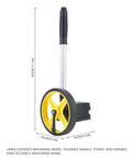 LiebeWH Measuring Wheel 0-9999.9m Telescopic Handle 0.5% Accuracy with a yellow wheel and sturdy aluminum handle.